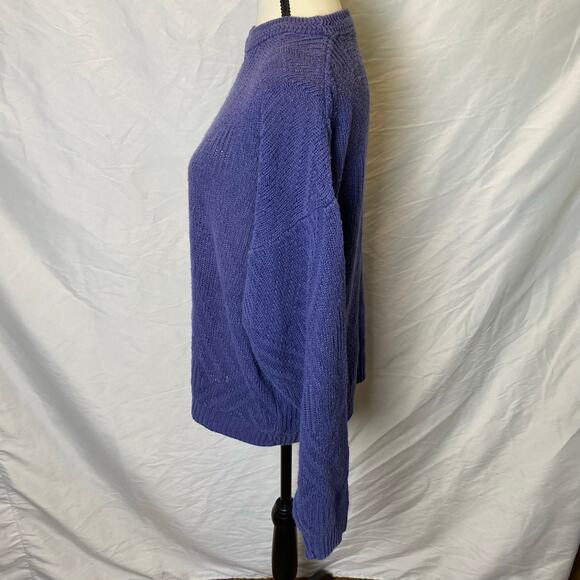 Vintage Women's Saturdays Crewneck Knit Sweater Medium Lightweight Ramie Cotton - Picture 6 of 12